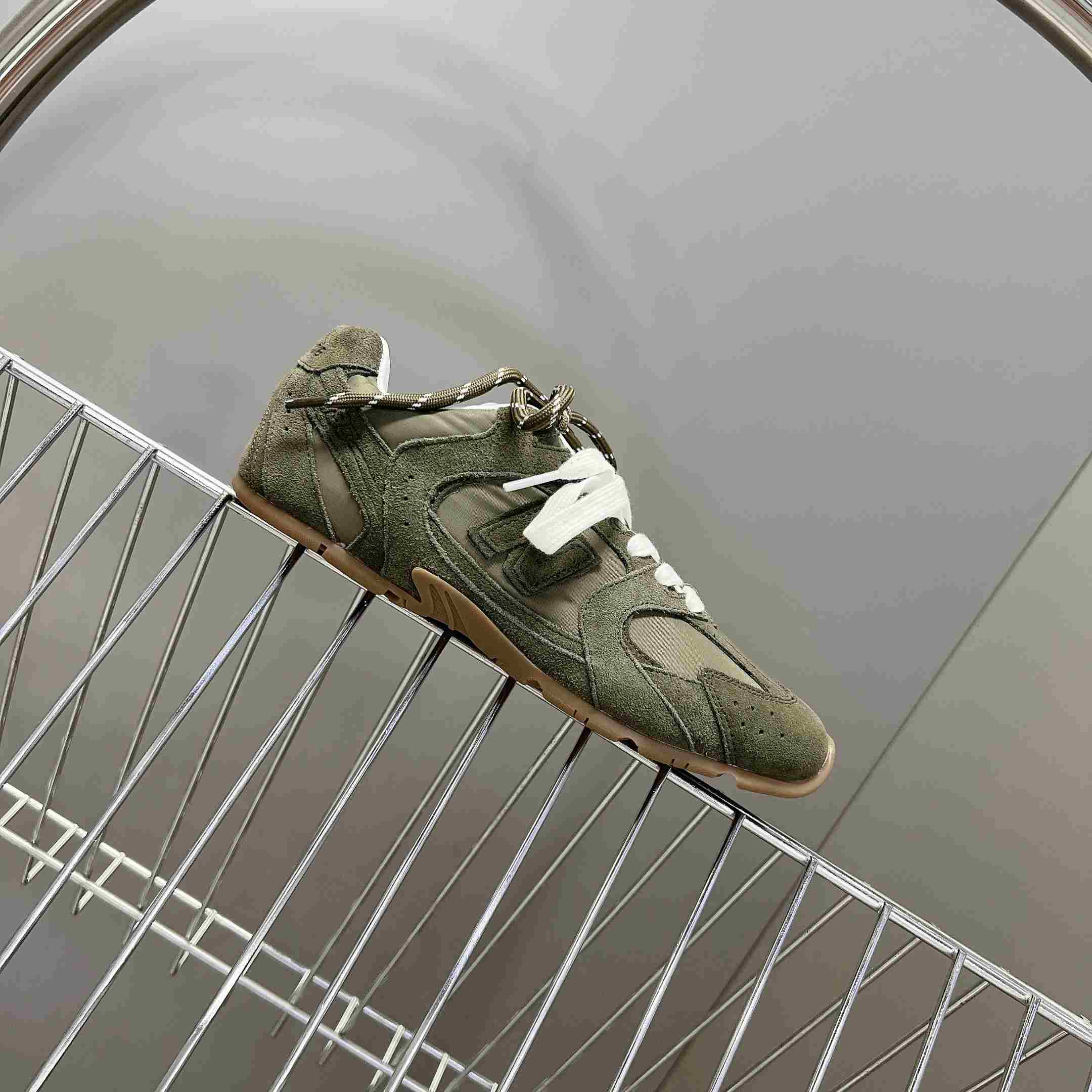 New Balance X Miu Miu 530 SL Technical Fabric And Suede Sneakers - DesignerGu