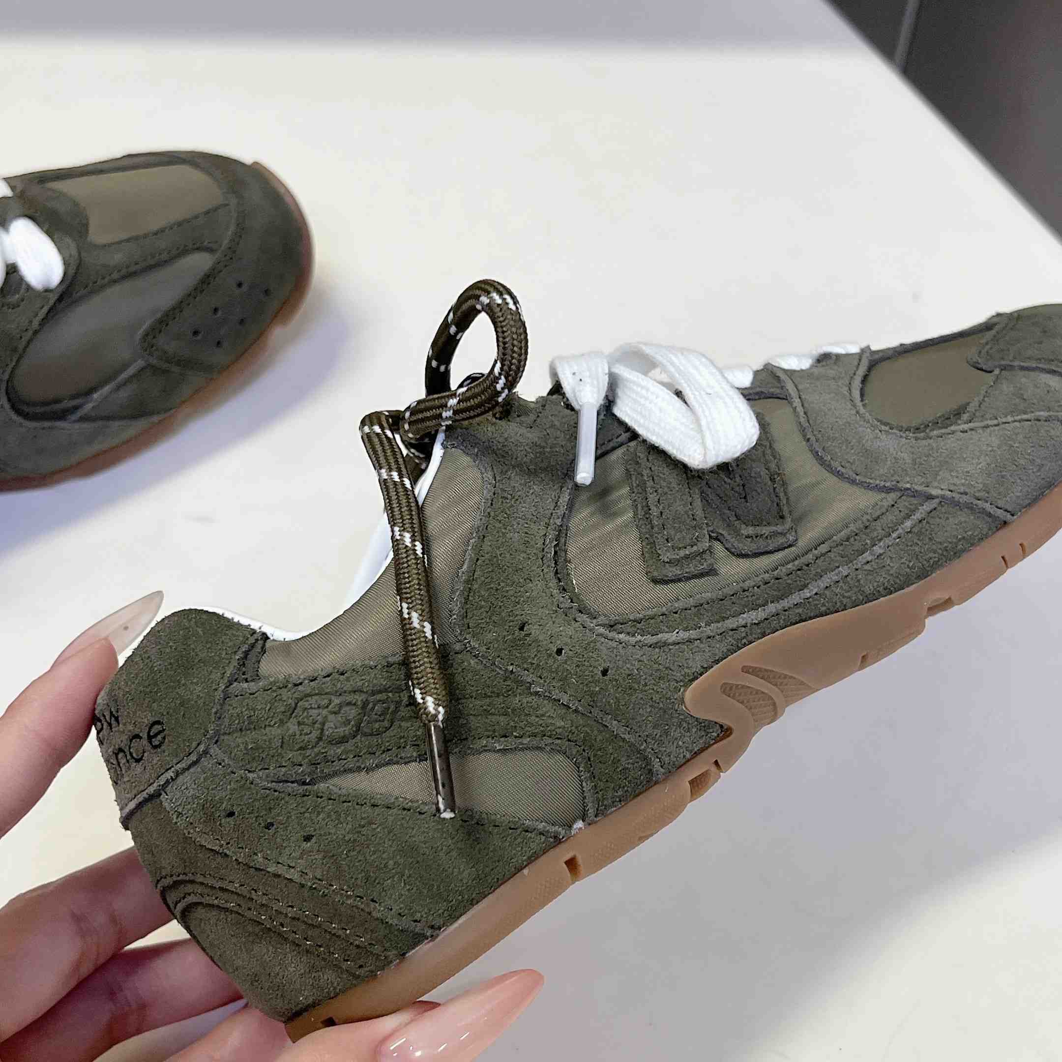 New Balance X Miu Miu 530 SL Technical Fabric And Suede Sneakers - DesignerGu
