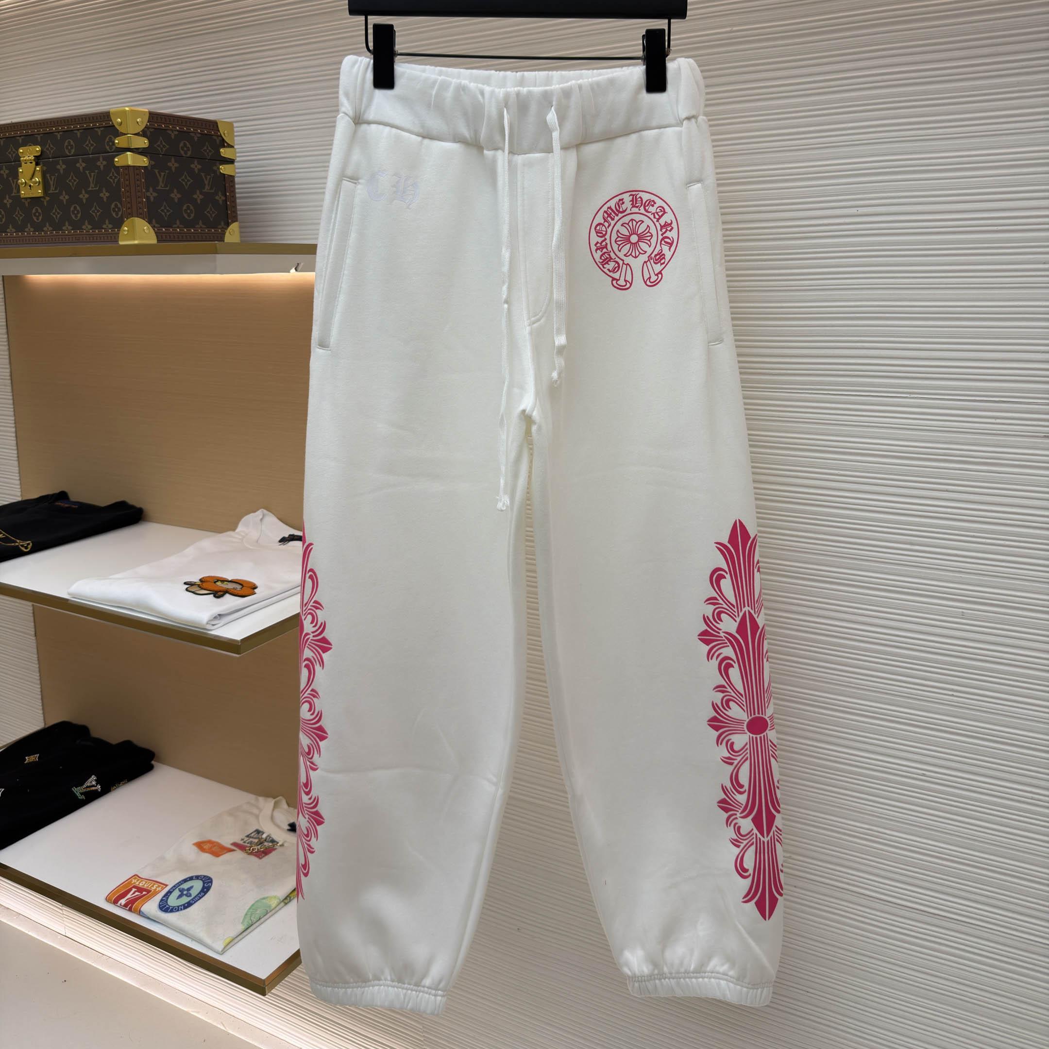 Chrome Hearts Horseshoe White Sweatpants - DesignerGu