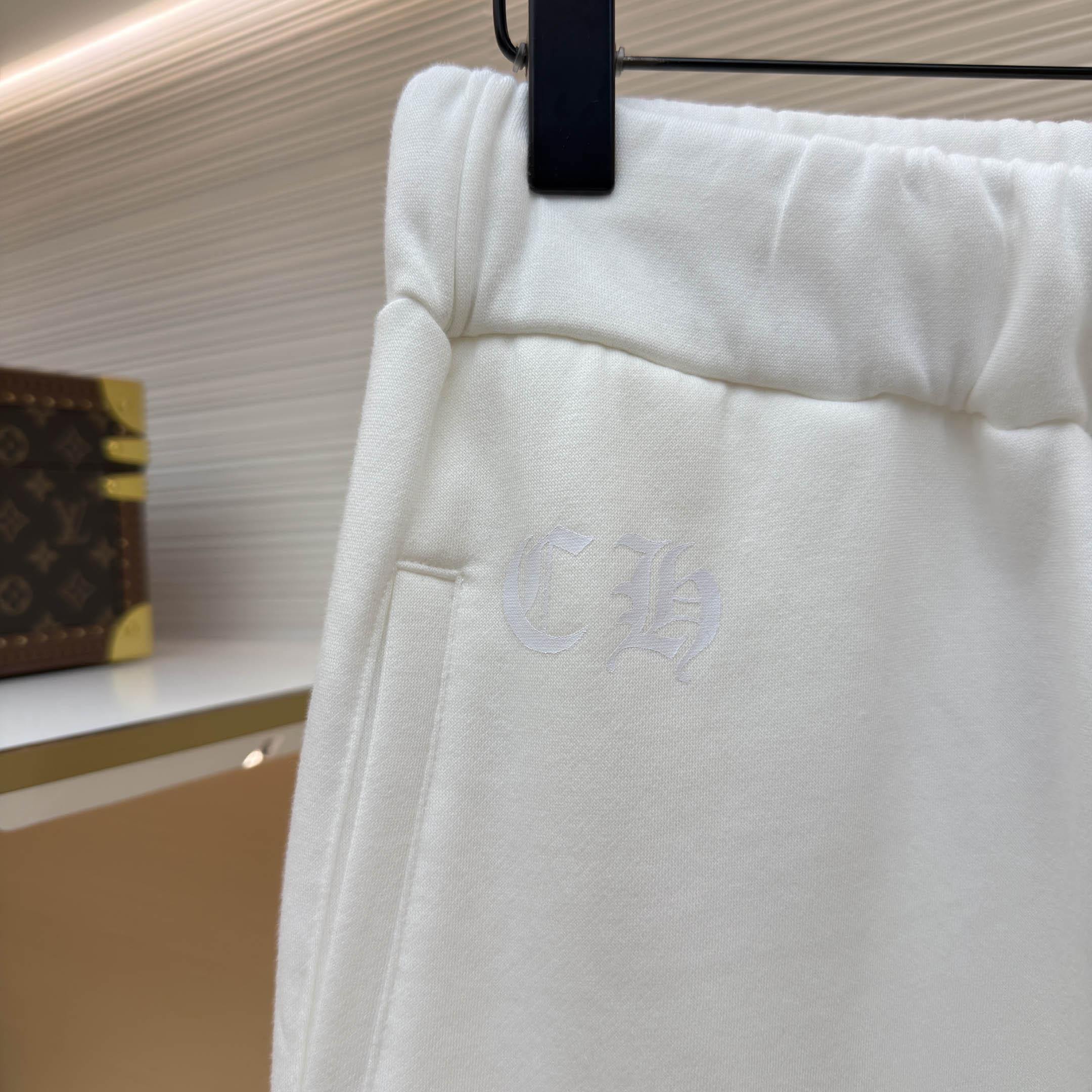 Chrome Hearts Horseshoe White Sweatpants - DesignerGu