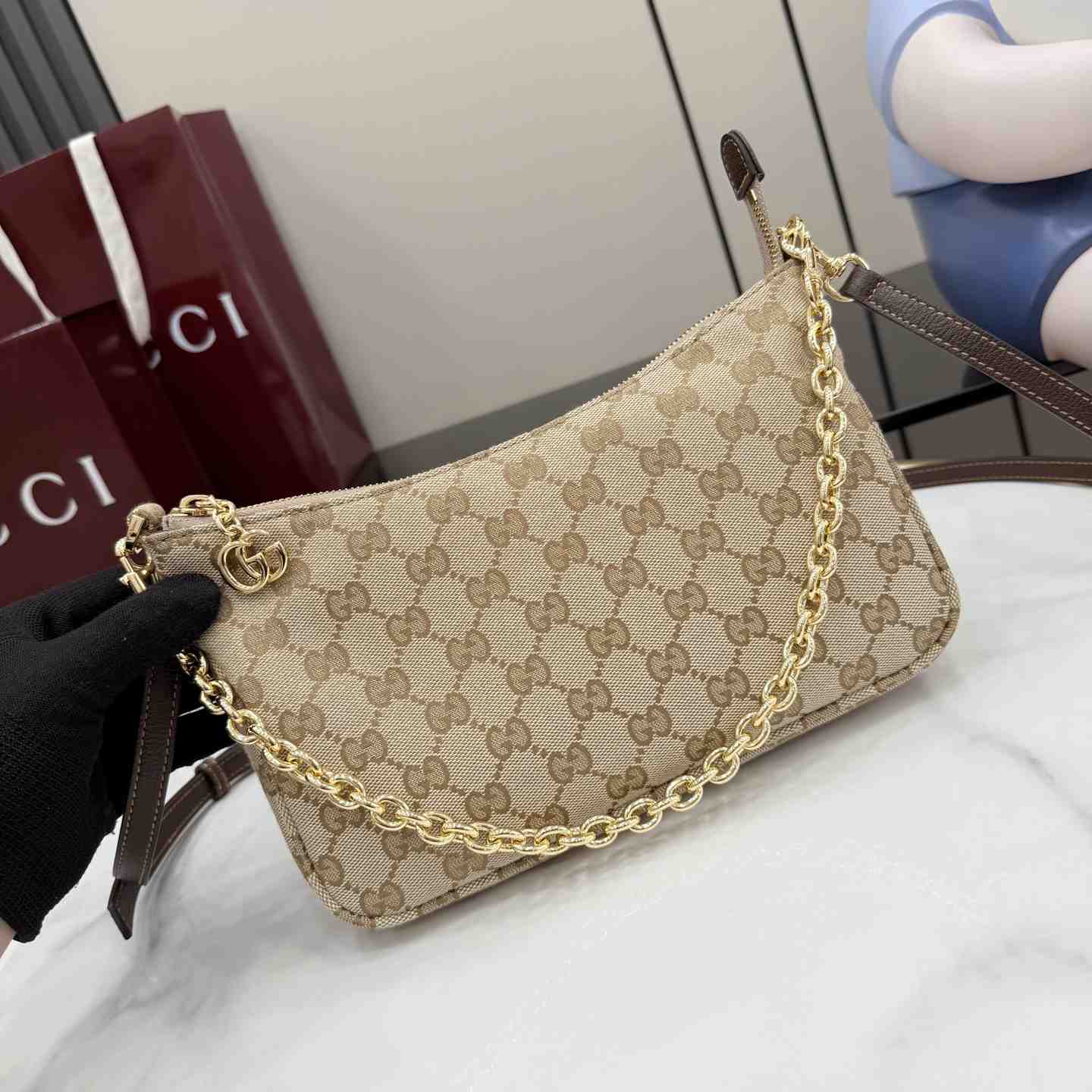 Gucci Lady Lunetta Chain Small Shoulder Bag A0034B - DesignerGu