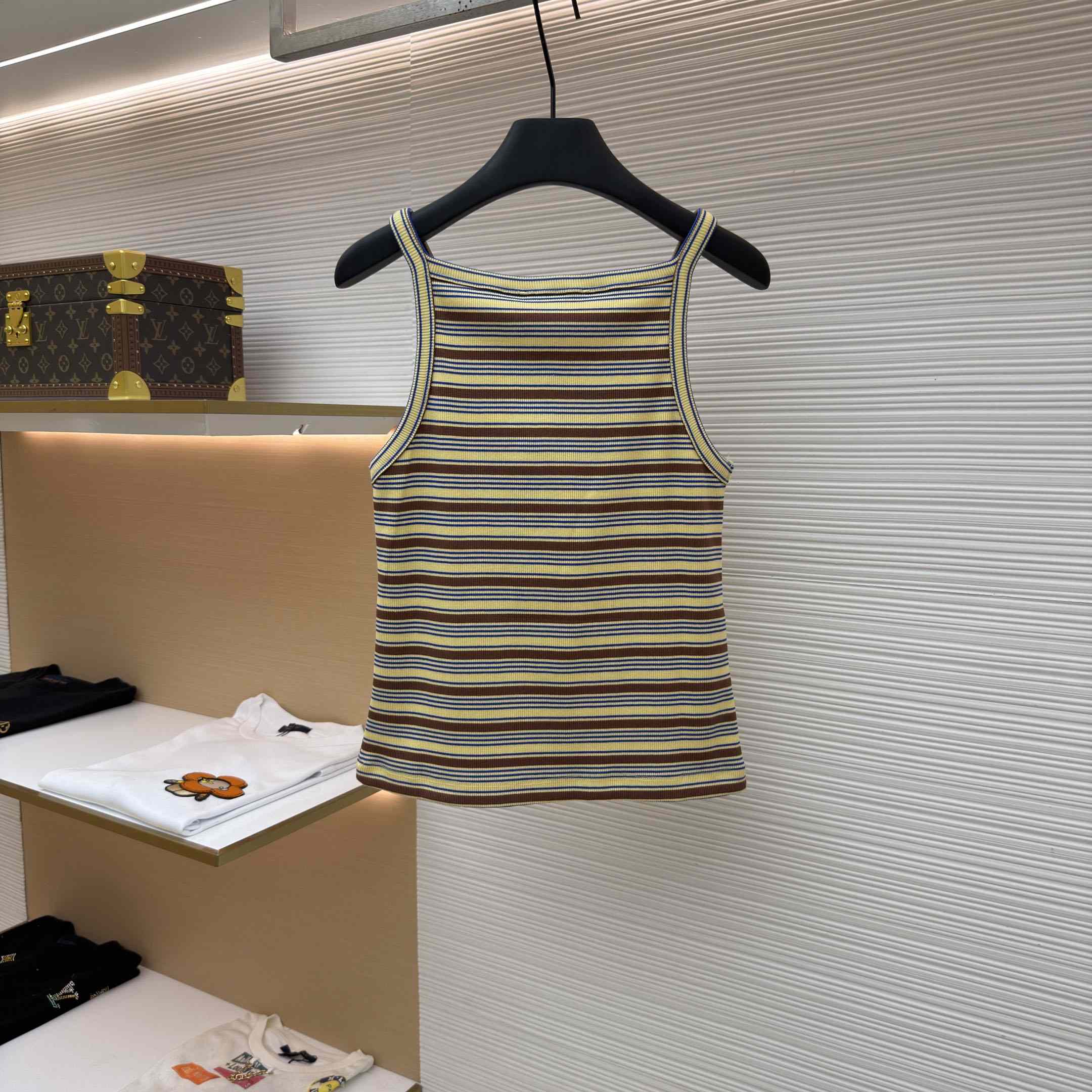 Fendi Multicolour Cotton Striped Knit Top - DesignerGu