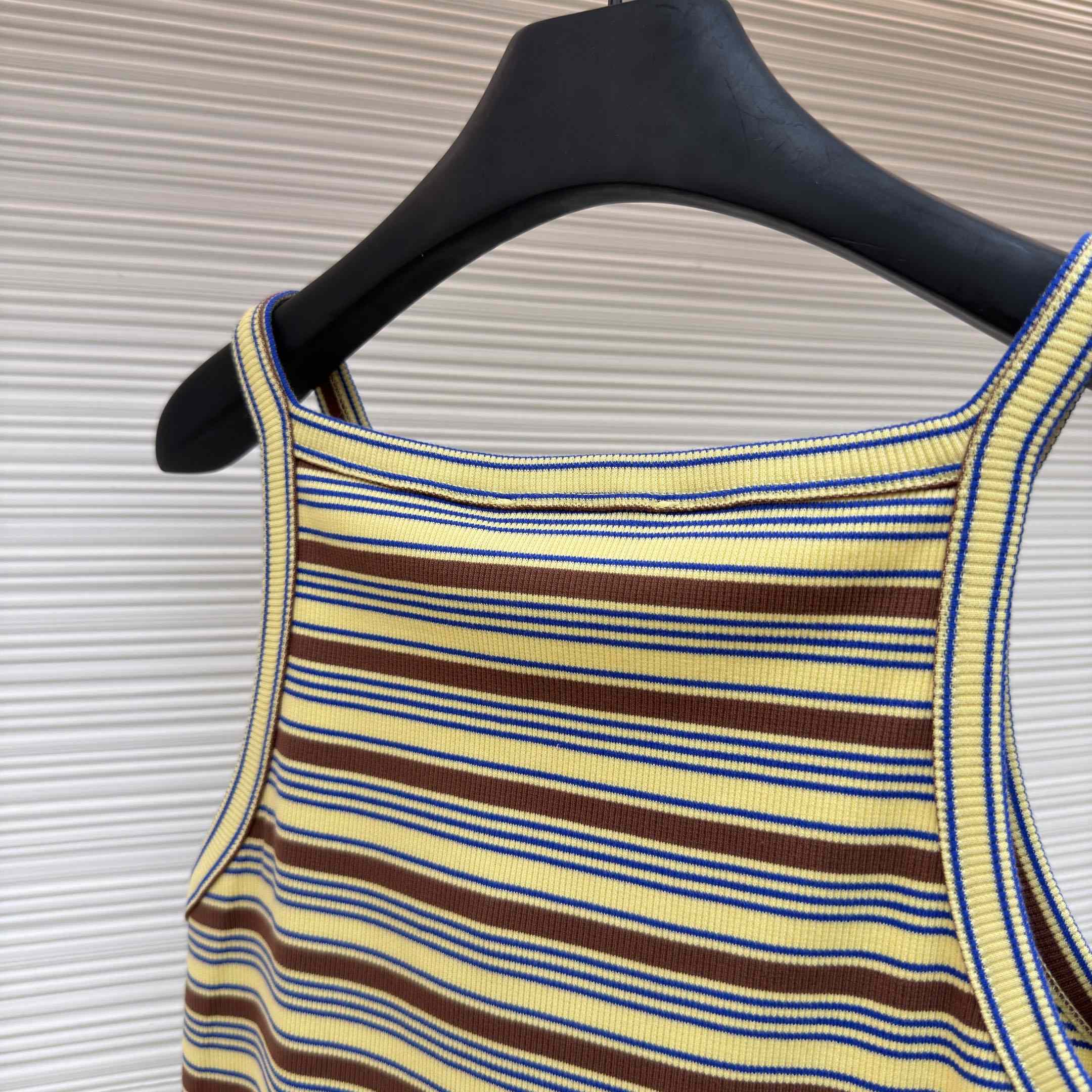 Fendi Multicolour Cotton Striped Knit Top - DesignerGu