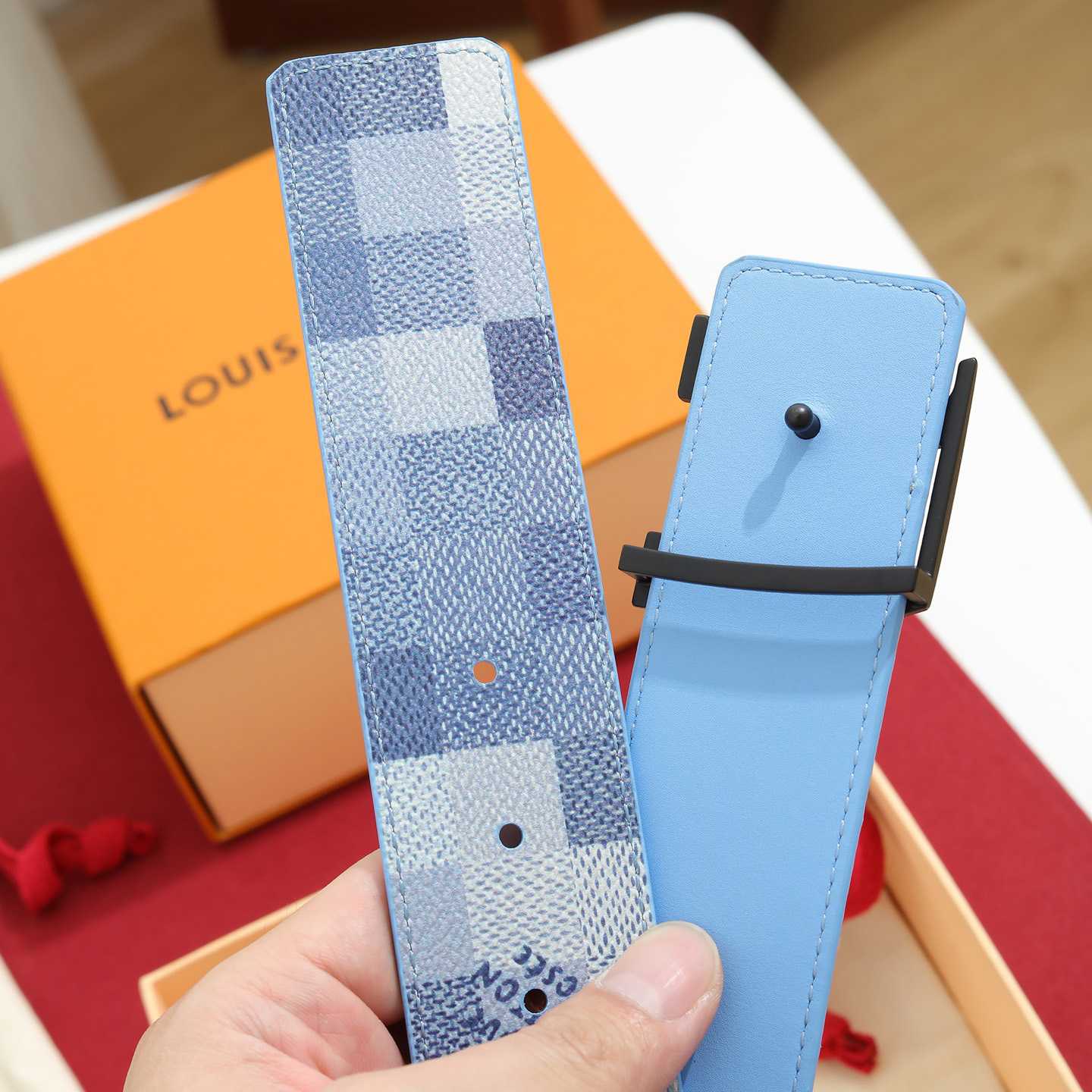 Louis Vuitton LV Initiales Damoflage 40mm Reversible Belt  - DesignerGu