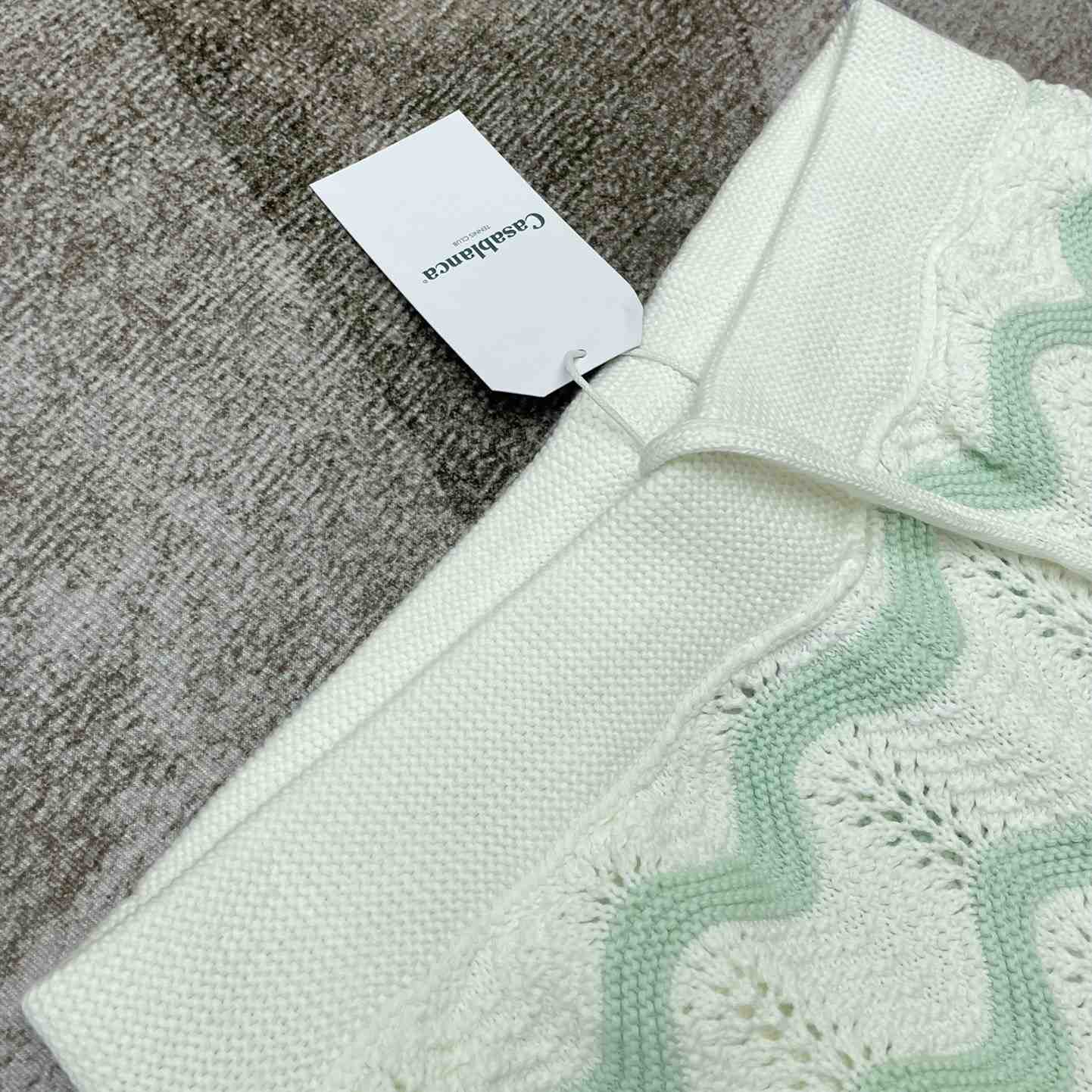 Casablanca Gradient Wave Texture Shorts 'Green/White' D0038 - DesignerGu