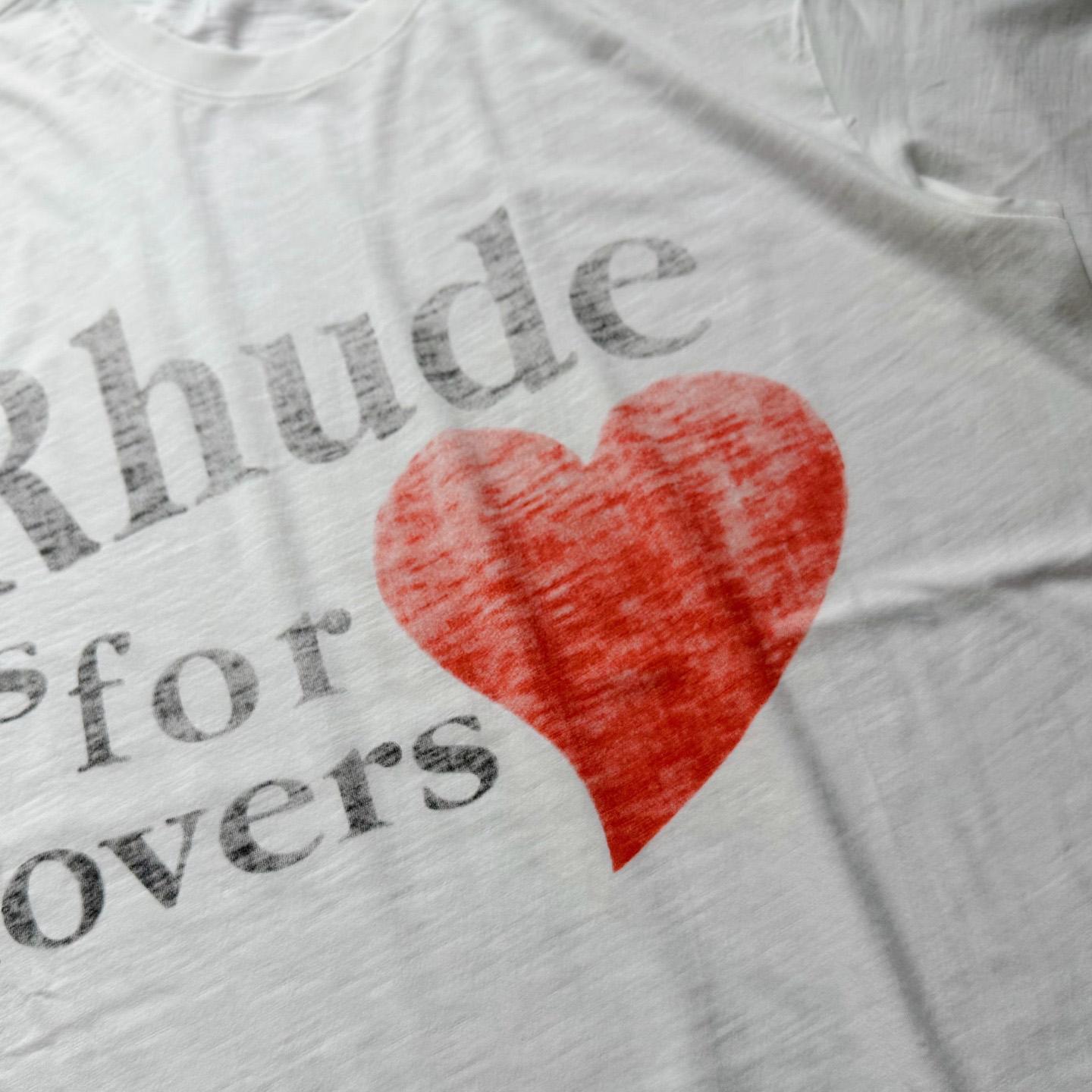 Rhude Lovers Slub Tee 'White' - DesignerGu