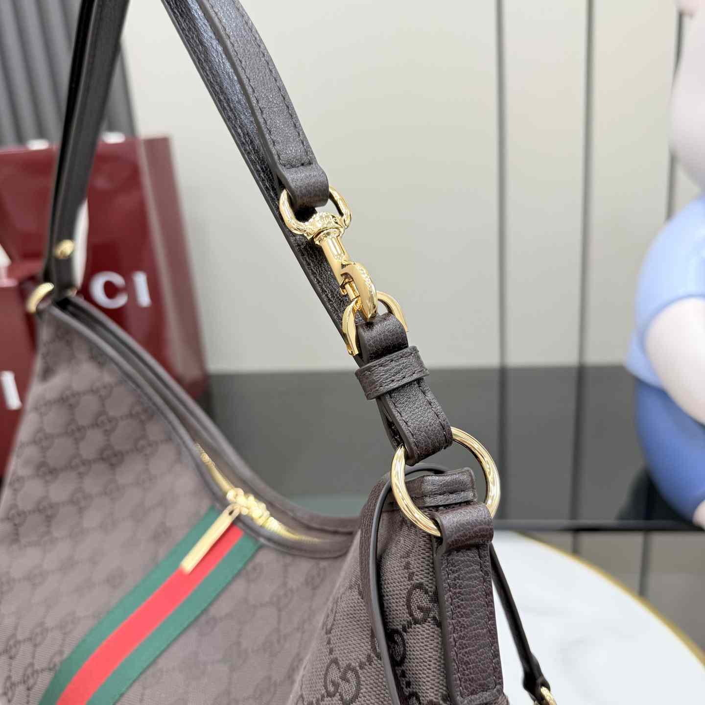 Gucci Large Shoulder Bag With Web A008NS - DesignerGu