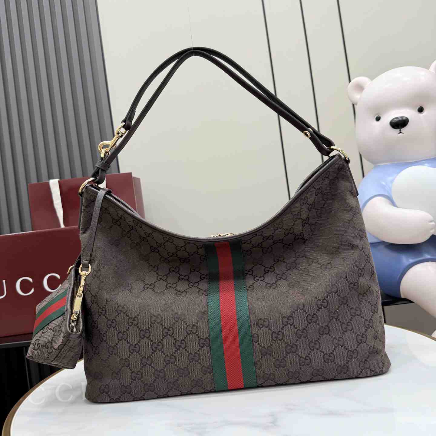 Gucci Large Shoulder Bag With Web A008NS - DesignerGu