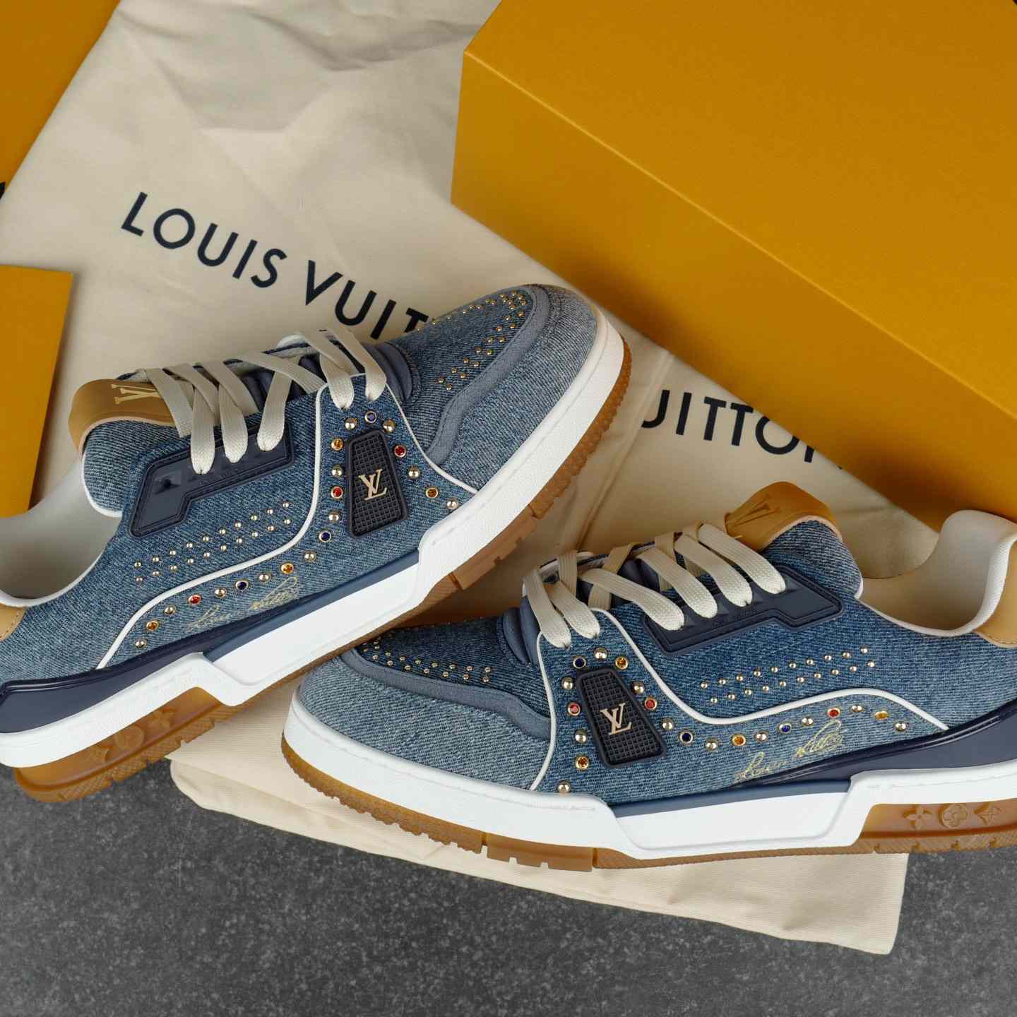Louis Vuitton LV Trainer Sneaker 1AKCIB（upon uk size） - DesignerGu