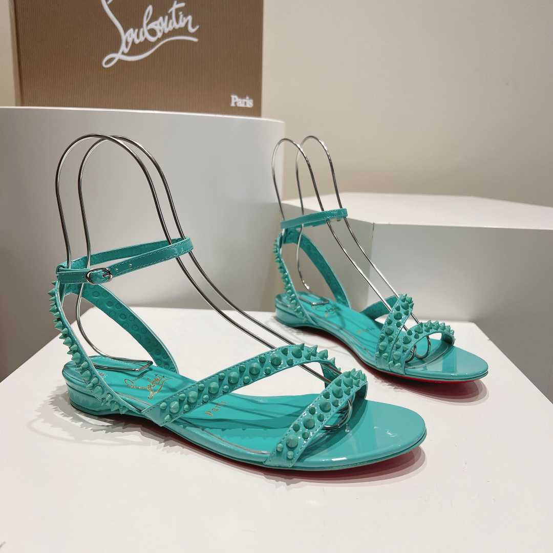 Christian Louboutin Mafaldina Spikes Leather Sandals - DesignerGu