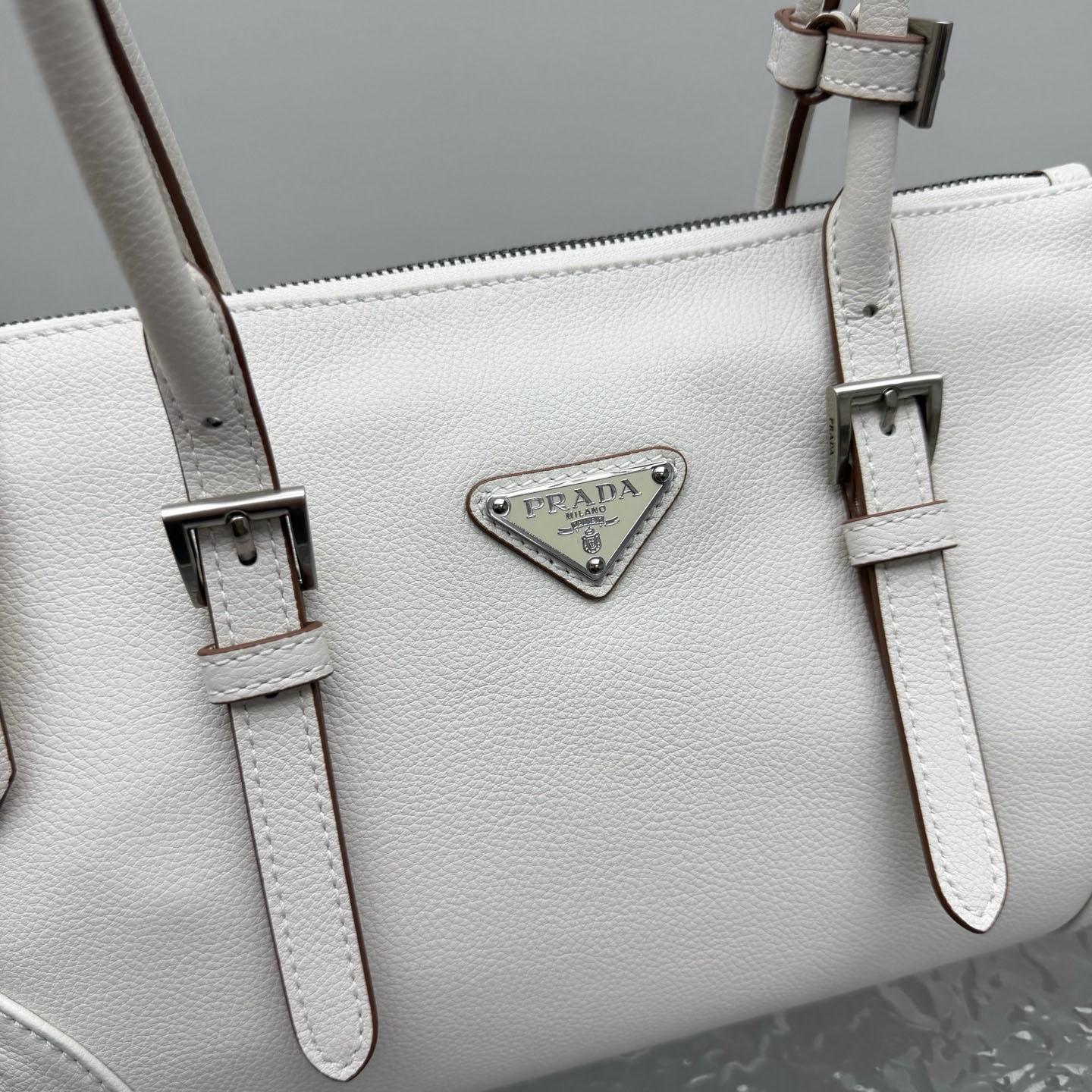 Prada Bonnie Medium Antiqued Leather Tote Bag - DesignerGu