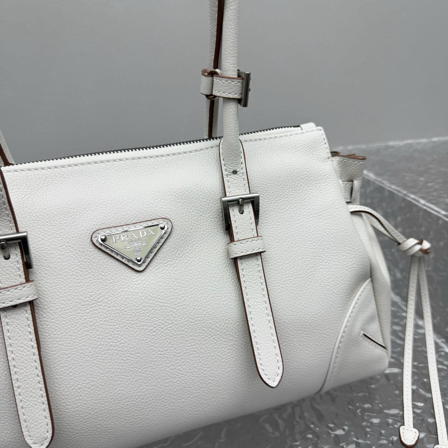Prada Bonnie Medium Antiqued Leather Tote Bag - DesignerGu