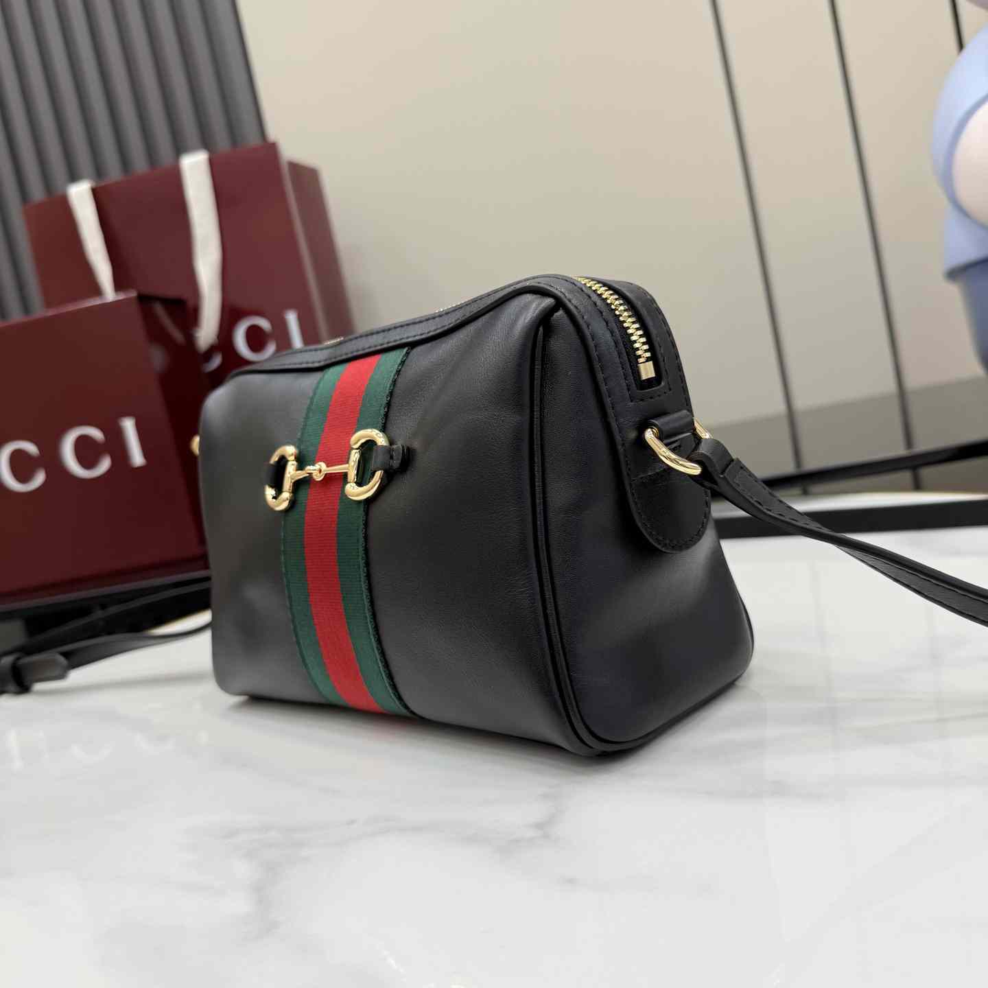 Gucci Horsebit Web Small Camera Bag A008PZ - DesignerGu