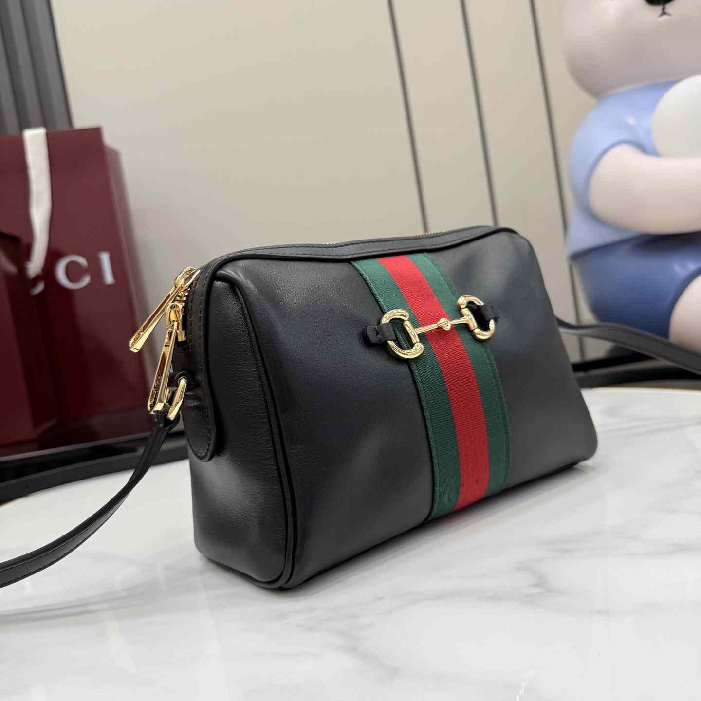 Gucci Horsebit Web Small Camera Bag A008PZ - DesignerGu