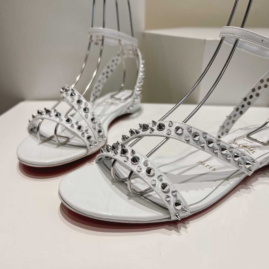 Christian Louboutin Mafaldina Spikes Leather Sandals - DesignerGu
