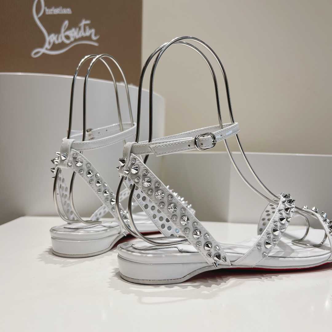 Christian Louboutin Mafaldina Spikes Leather Sandals - DesignerGu