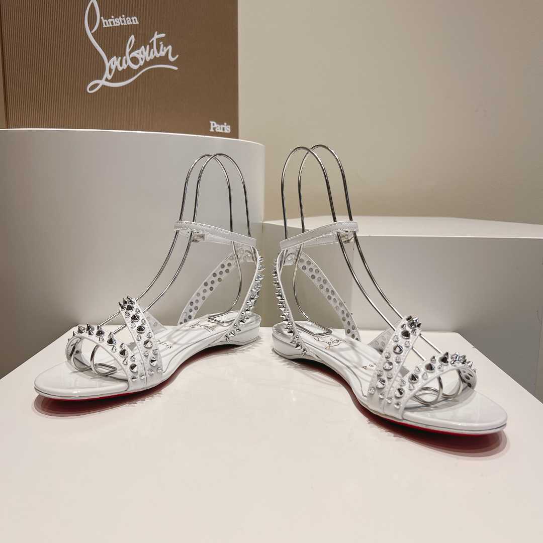 Christian Louboutin Mafaldina Spikes Leather Sandals - DesignerGu
