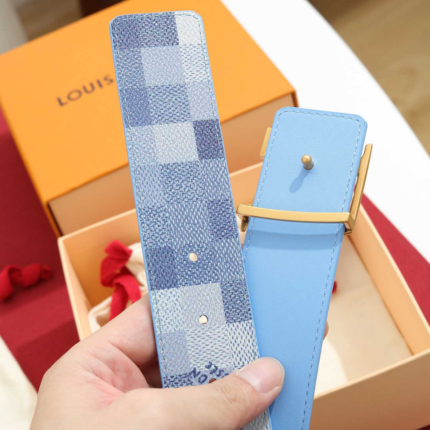 Louis Vuitton LV Initiales Damoflage 40mm Reversible Belt  - DesignerGu