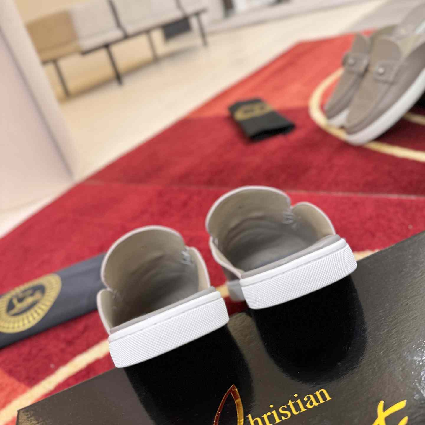 Christian Louboutin Chanme Donna Leather Boat Shoe Mules - DesignerGu
