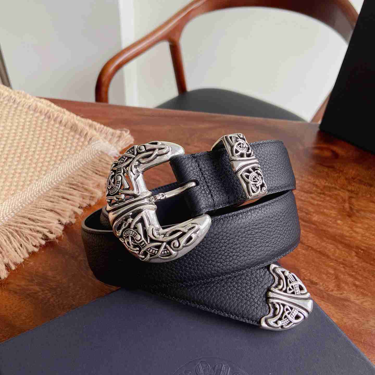 Chrome Hearts Leather Belt   - DesignerGu