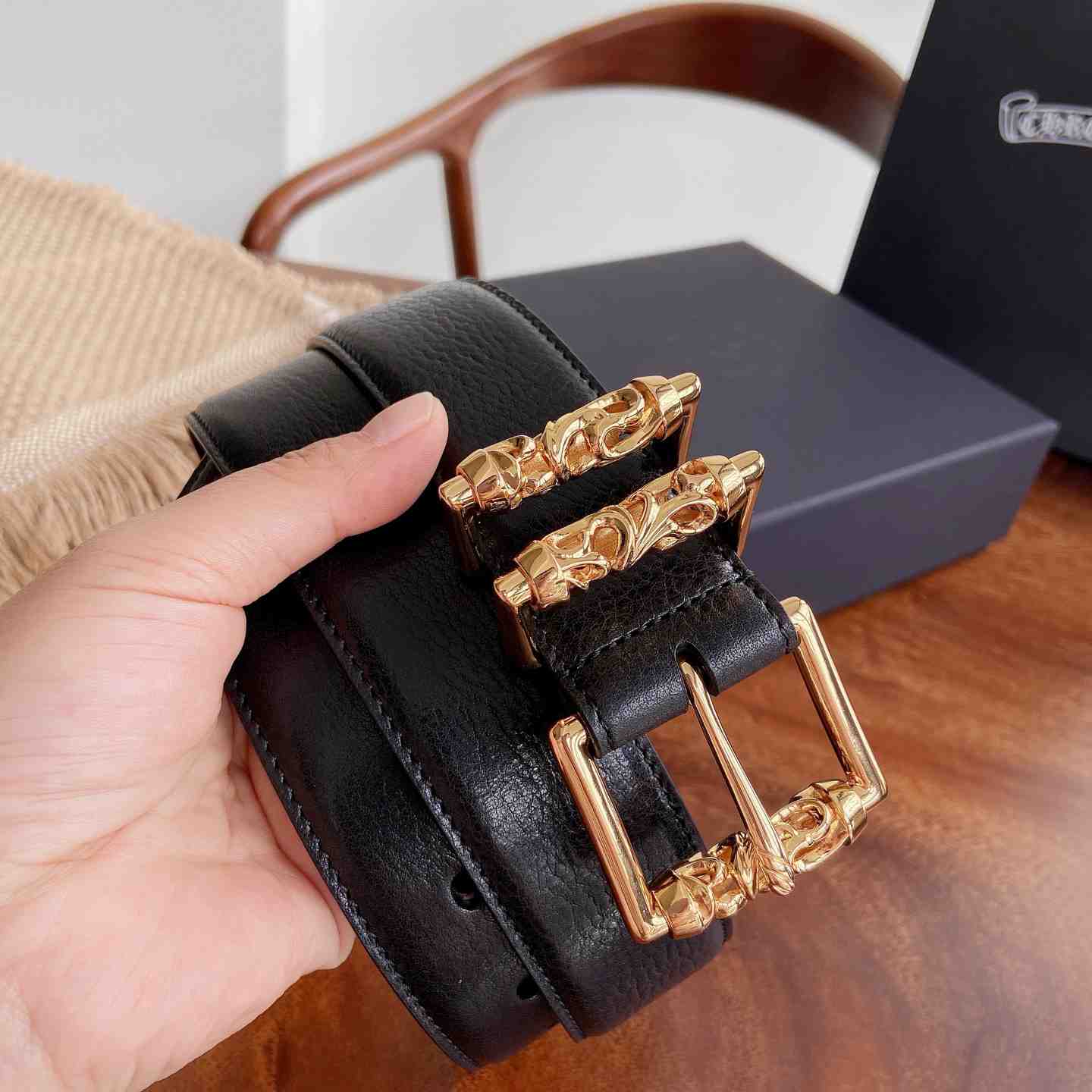 Chrome Hearts Leather Belt   - DesignerGu