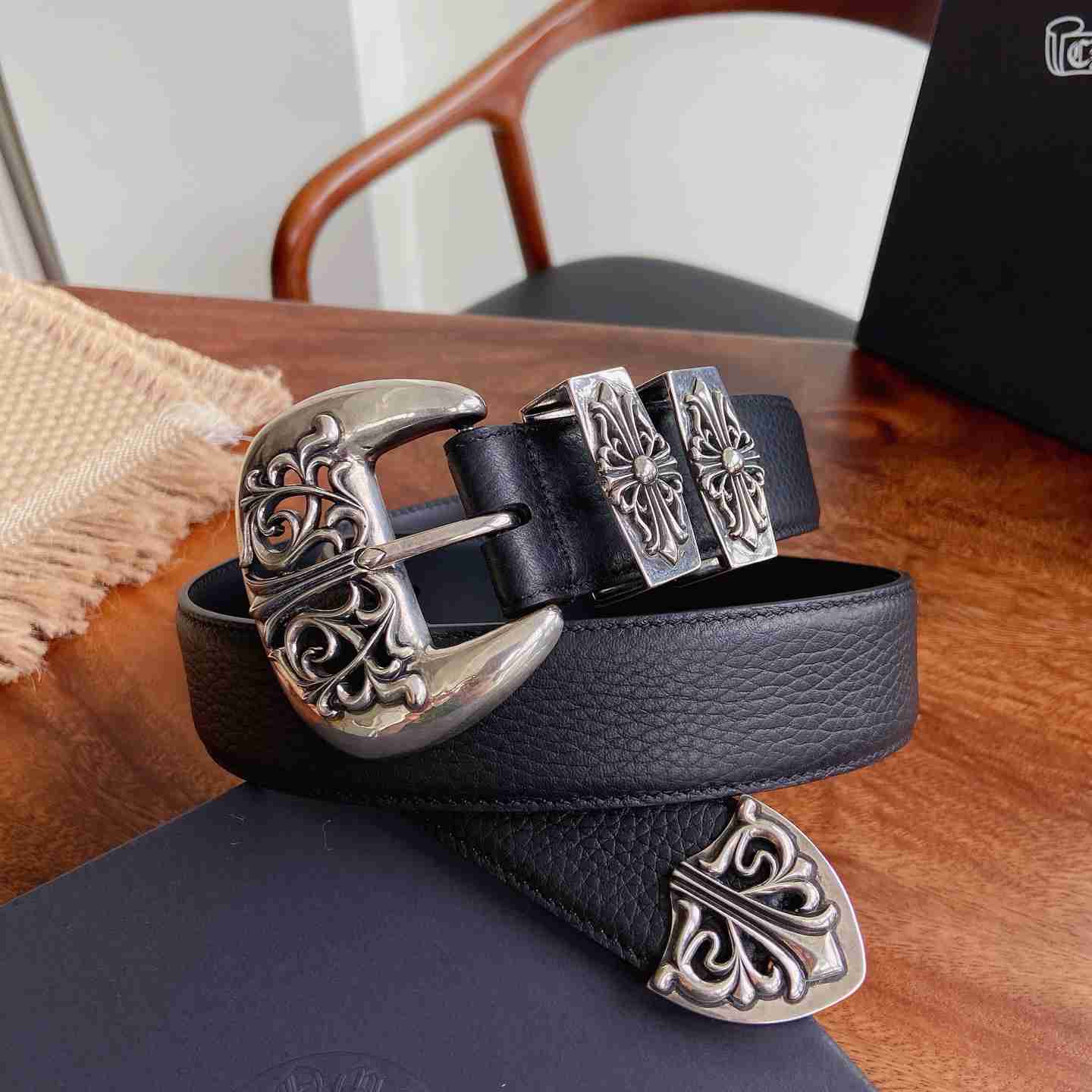 Chrome Hearts Leather Belt   - DesignerGu