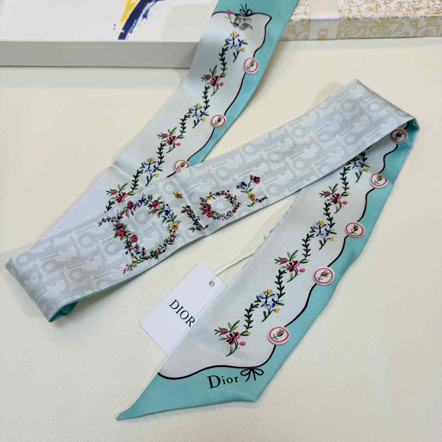 Dior Dioramour Revolution Flowers Mitzah Scarf - DesignerGu