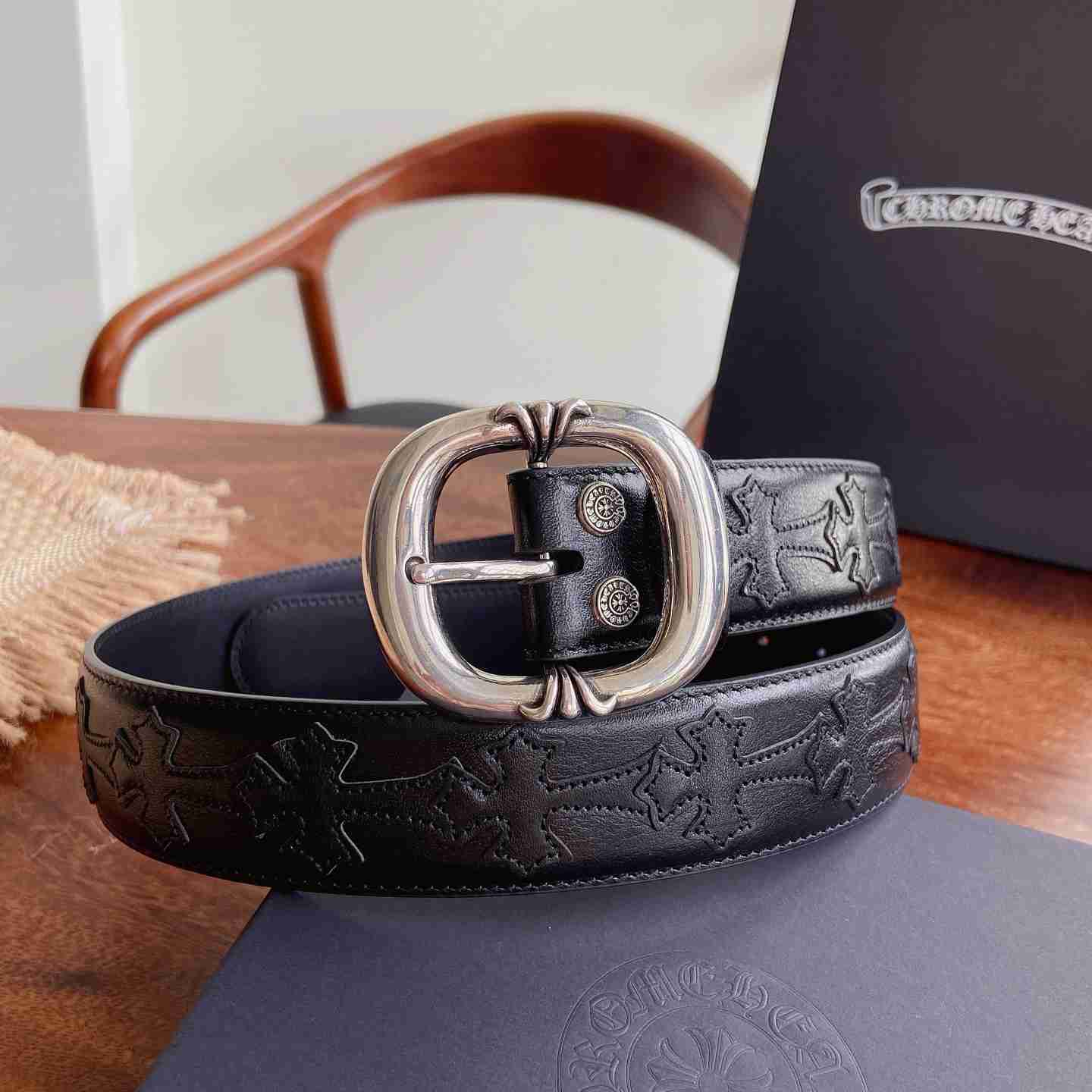 Chrome Hearts Leather Belt   - DesignerGu