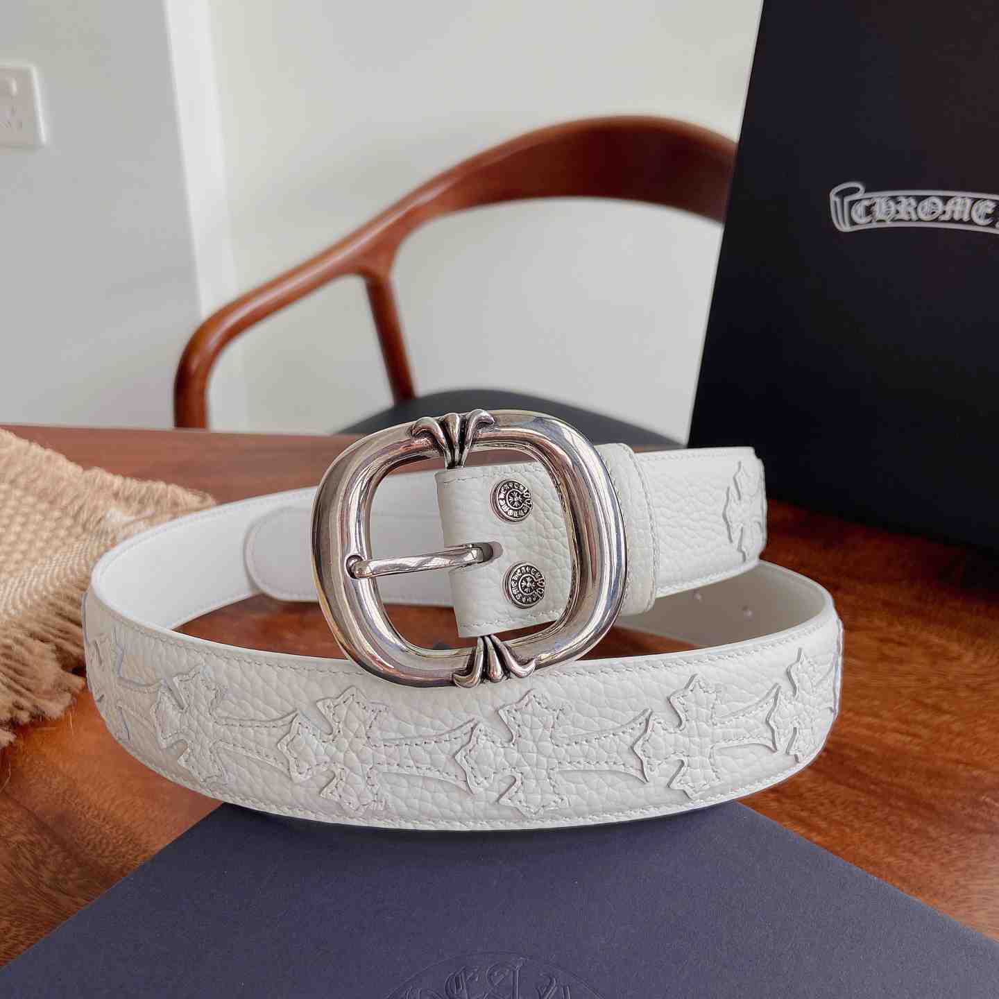 Chrome Hearts Leather Belt   - DesignerGu
