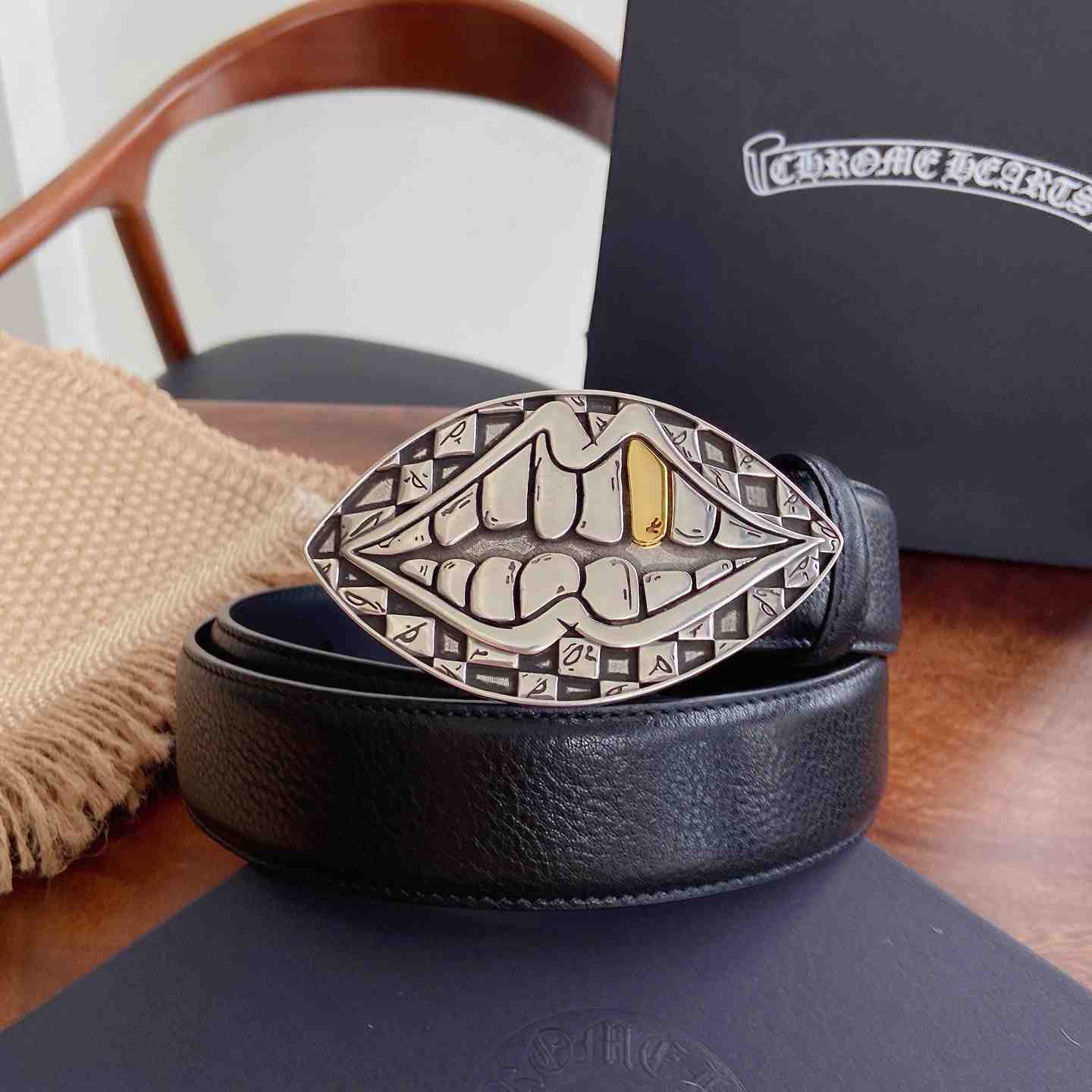 Chrome Hearts Leather Belt   - DesignerGu