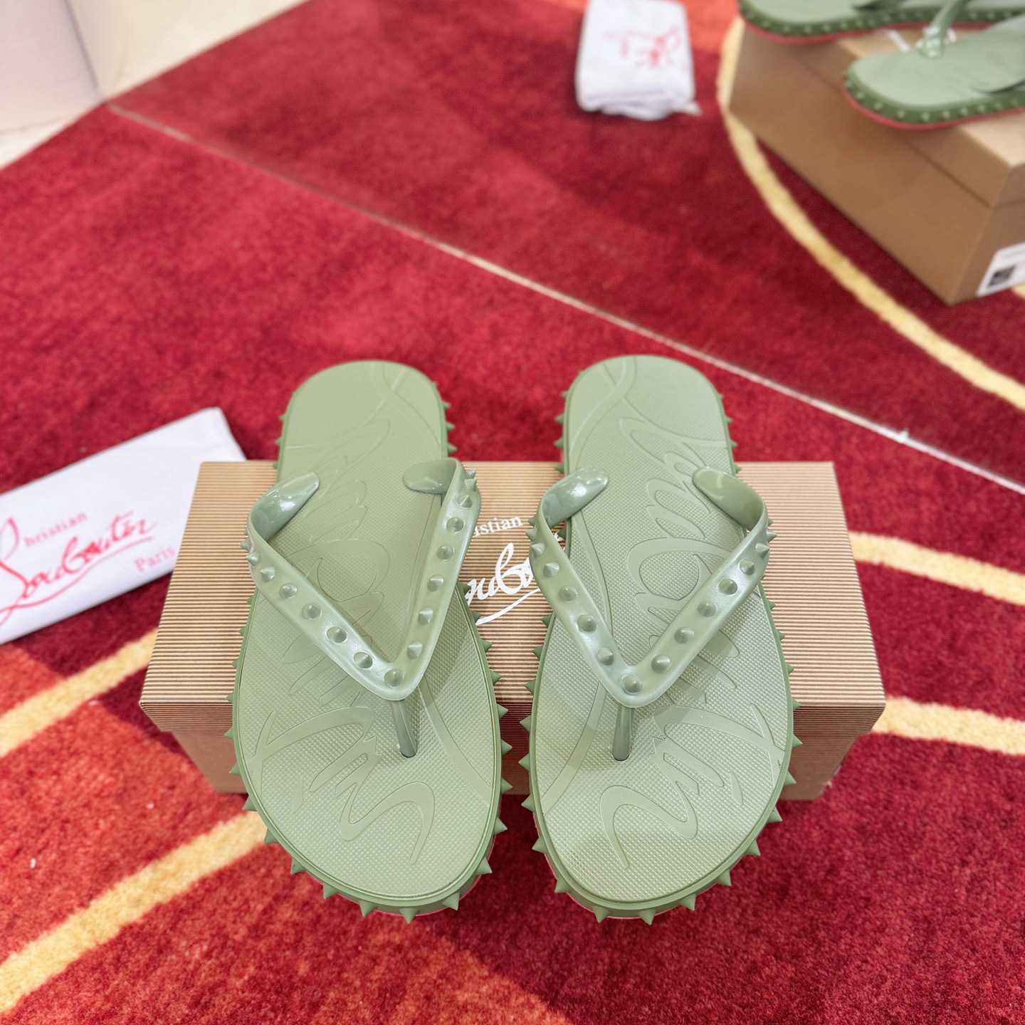 Christian Louboutin Super Loubi Flip Flops - DesignerGu