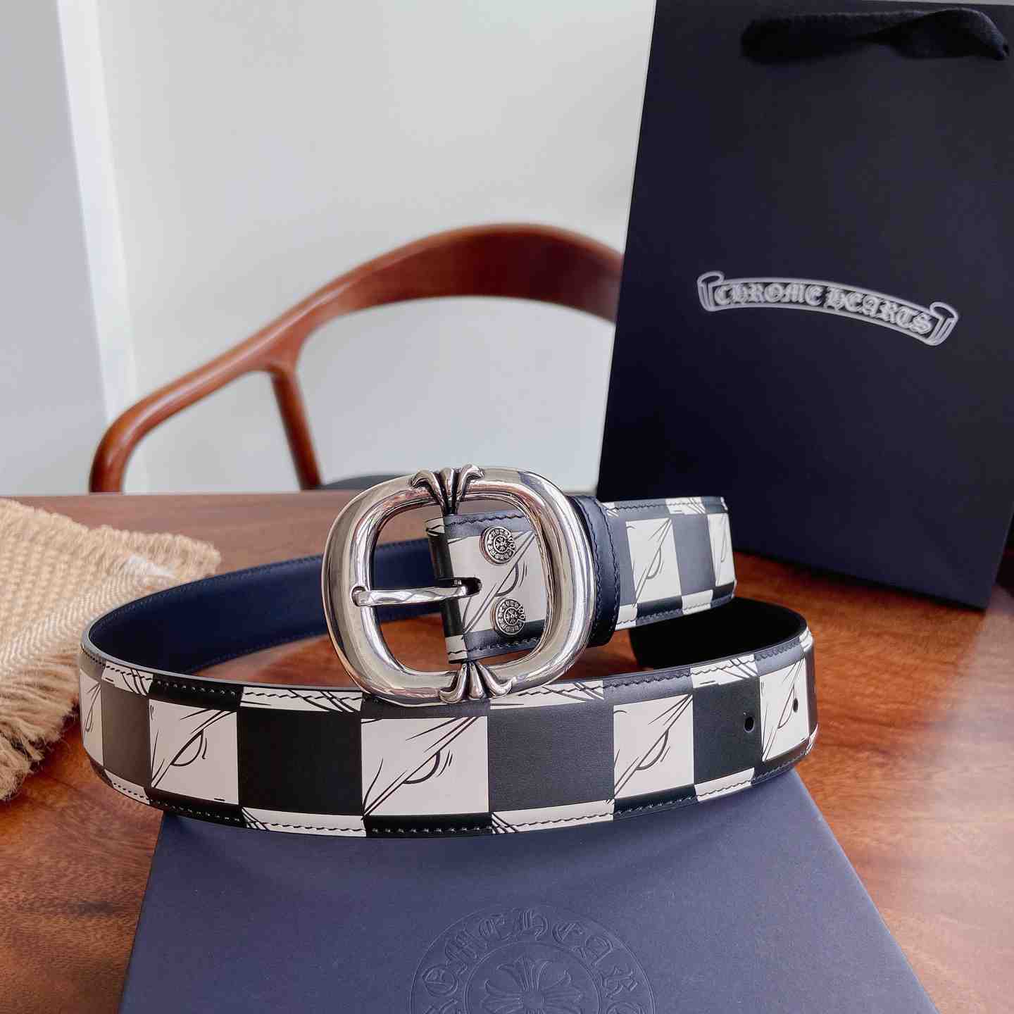 Chrome Hearts Leather Belt   - DesignerGu