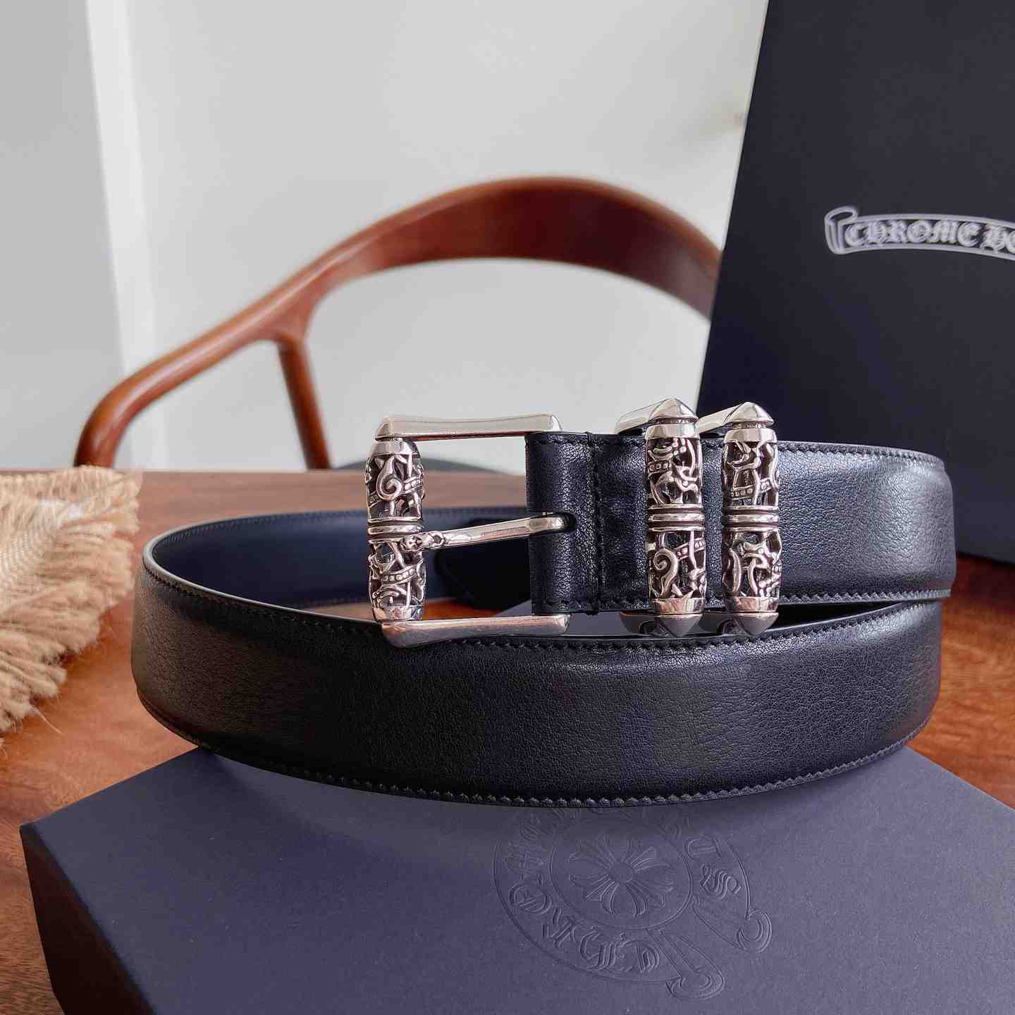 Chrome Hearts Leather Belt   - DesignerGu