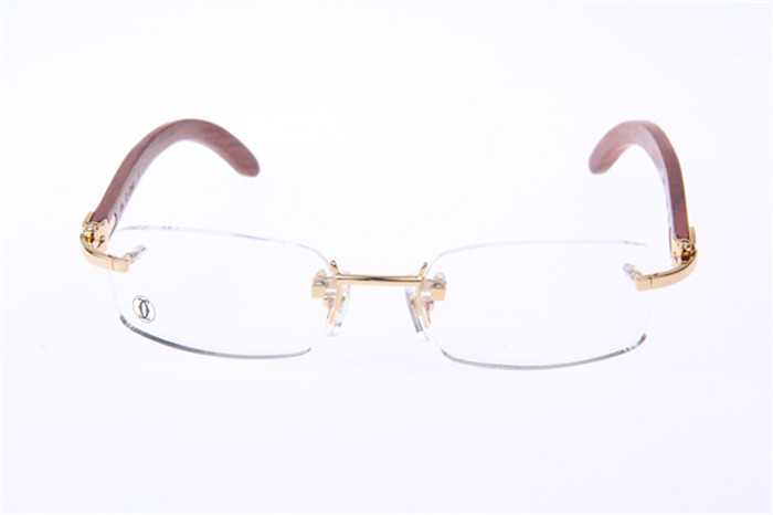 Cartier 3524013 Wood Eyeglasses In Gold - 