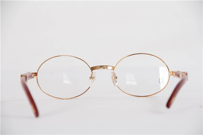 Cartier 7550178 55-22 Sandal Wood Eyeglasses In Gold - 