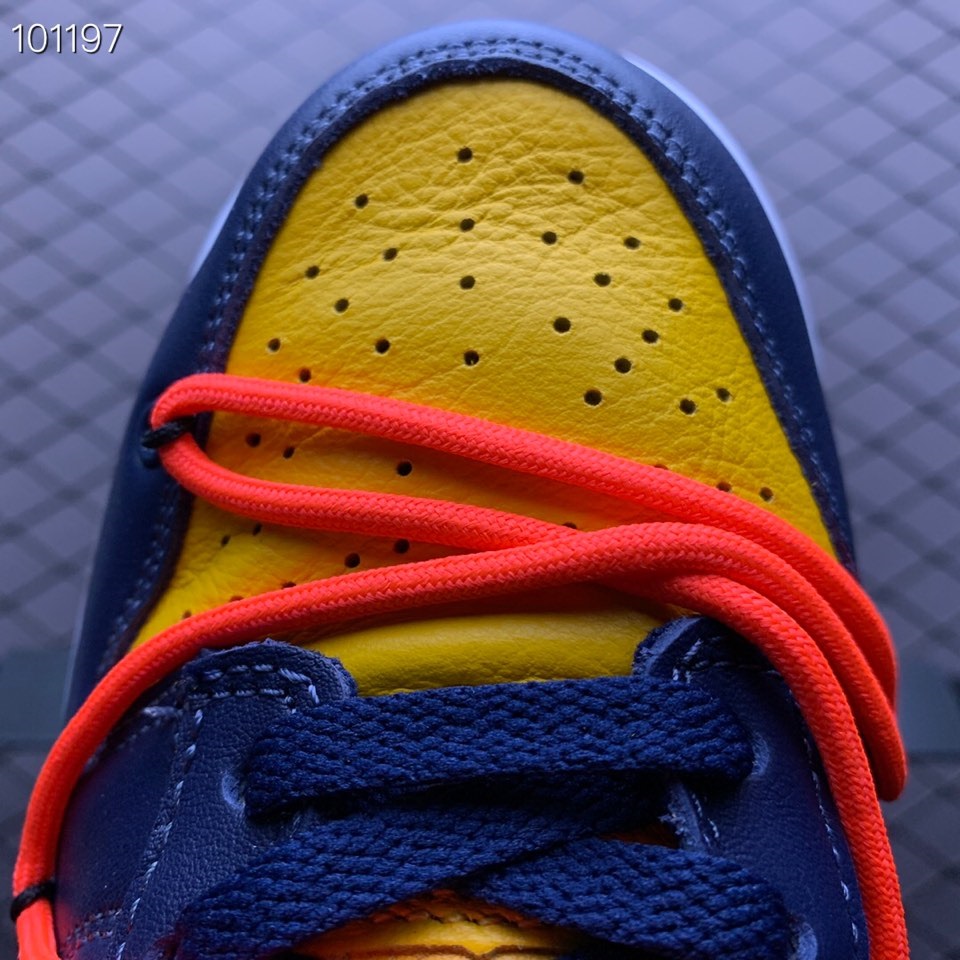 Off-White X Futura X Nike SB Dunk Low "University Gold" - 