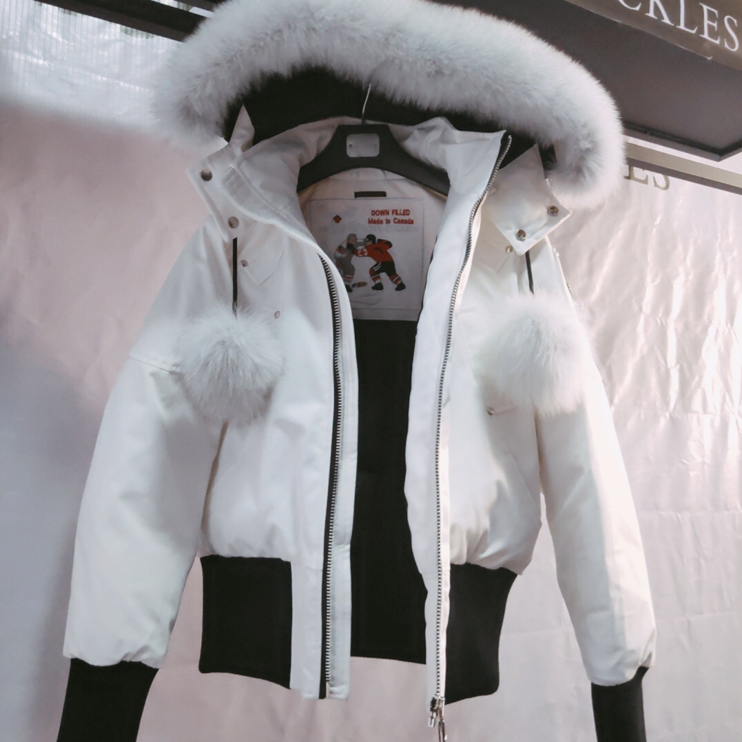 Moose Knuckles White Down Jacket  - 