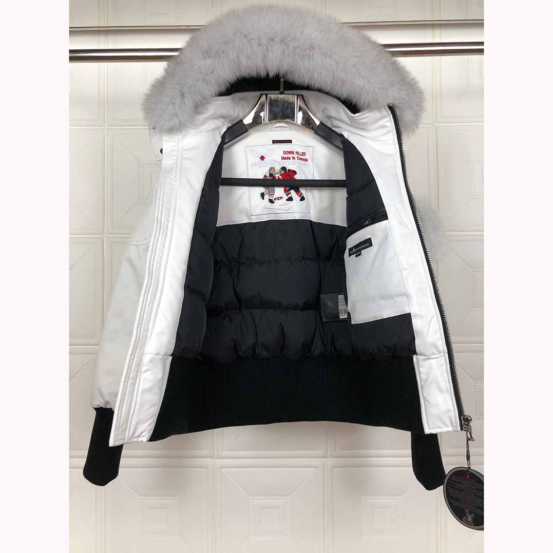 Moose Knuckles White Down Jacket  - 