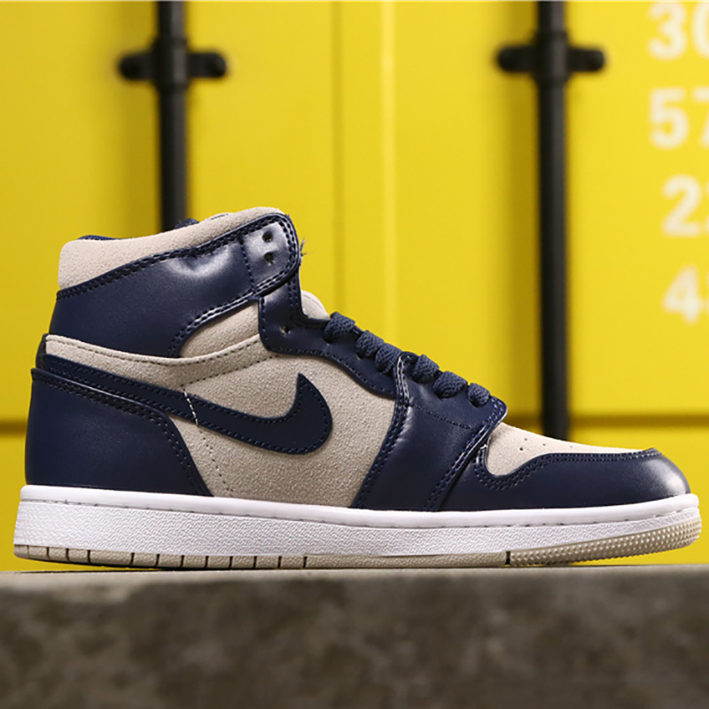 Jordan AJ1 Mid Top WMNS Navy Blue - 