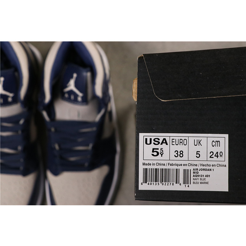 Jordan AJ1 Mid Top WMNS Navy Blue - 