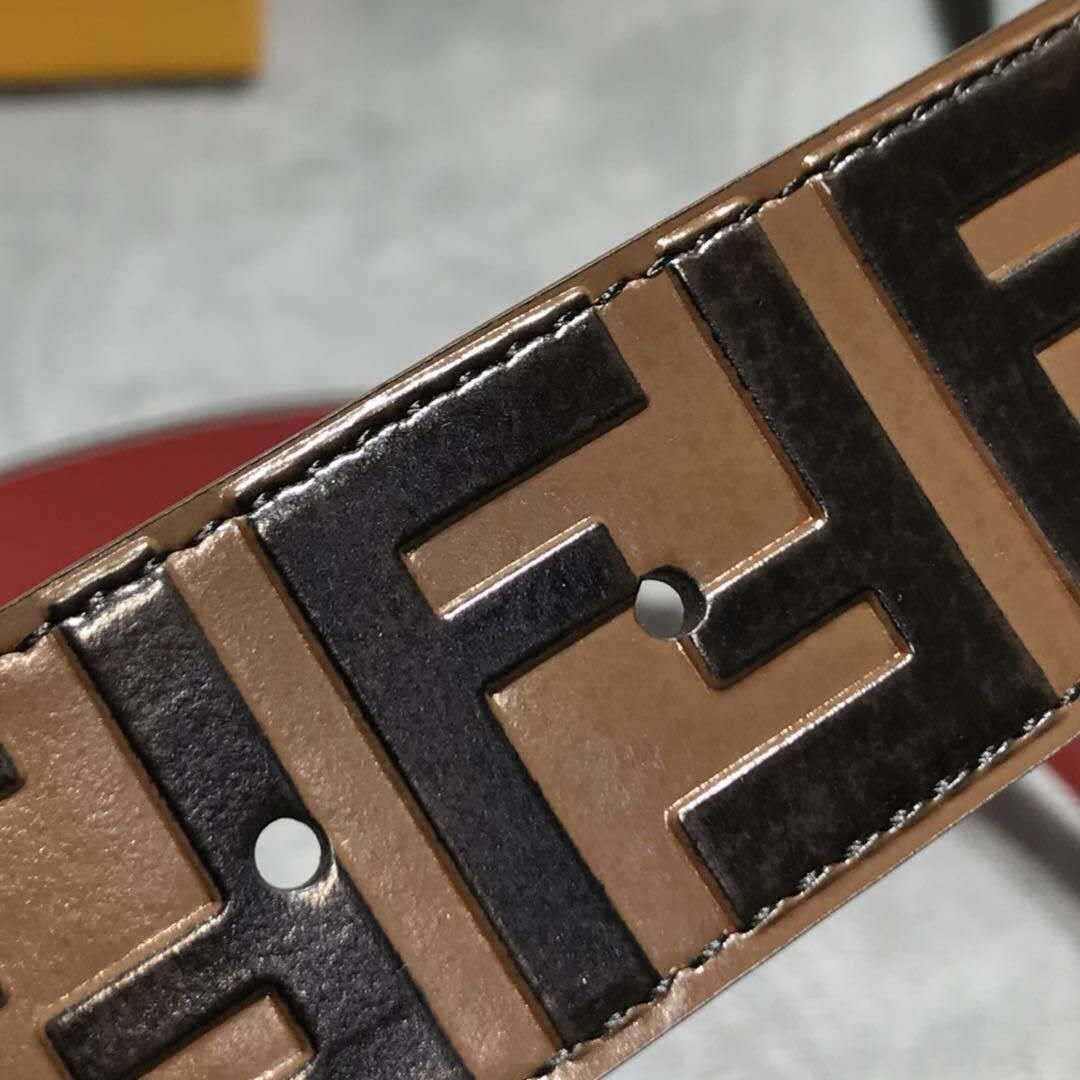 Fendi FF Motif Leather Belt - DesignerGu