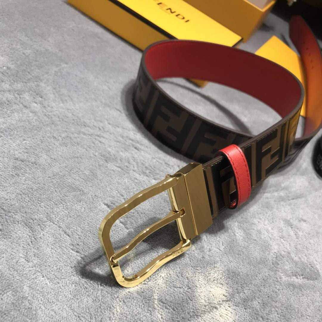 Fendi FF Motif Leather Belt - DesignerGu