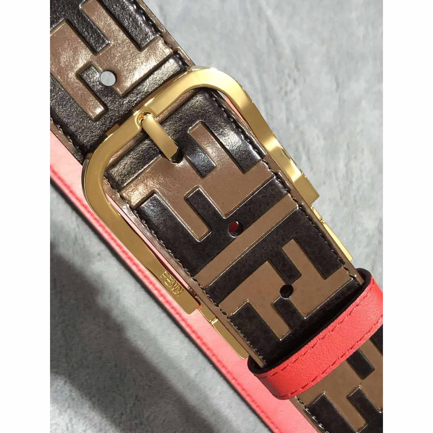 Fendi FF Motif Leather Belt - DesignerGu