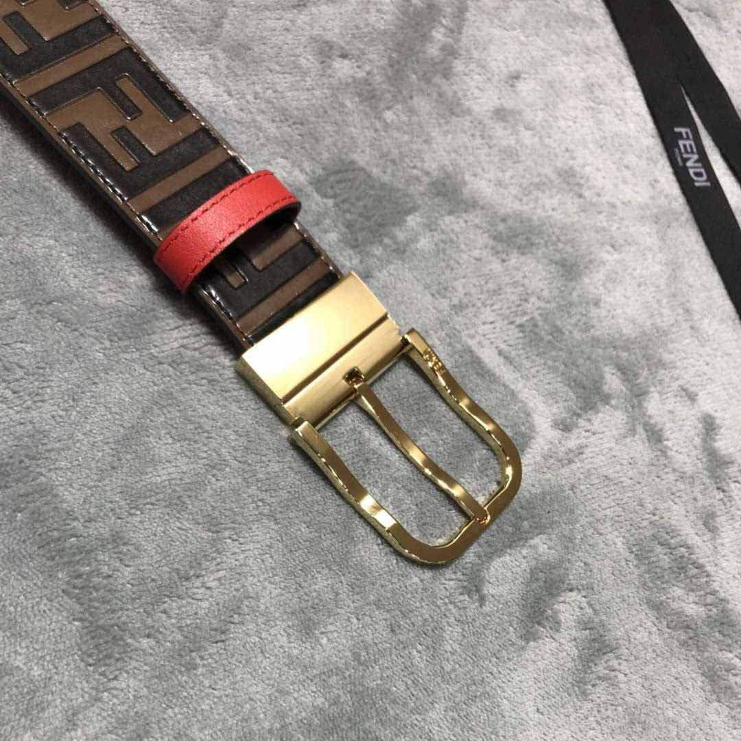 Fendi FF Motif Leather Belt - DesignerGu