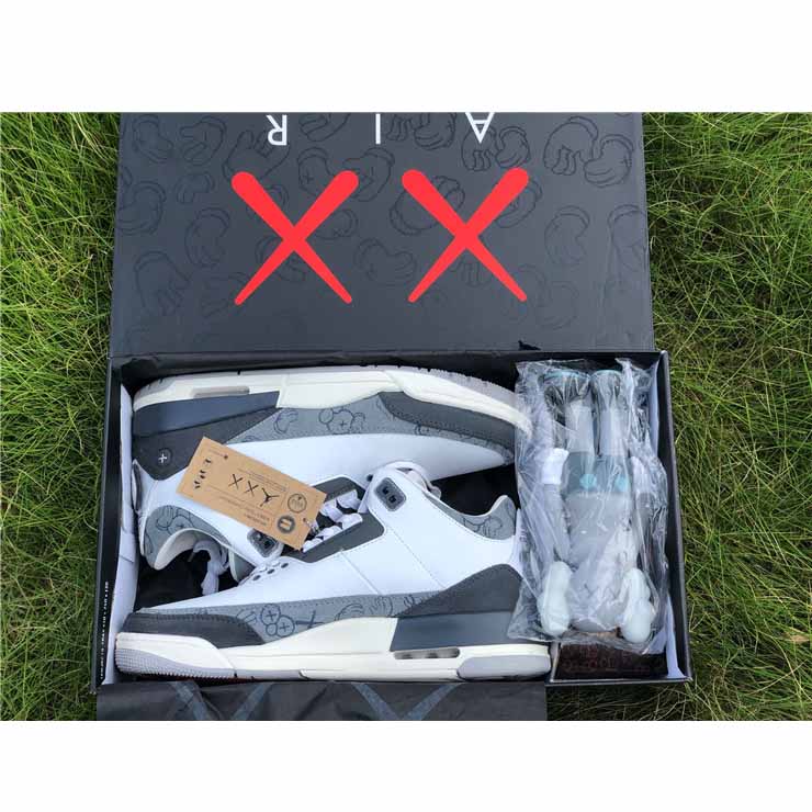 Jordan Kwas X AJ3 Fresh Water White/Light Grey Sneakers - 