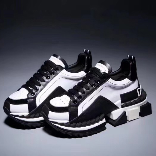 Dolce & Gabbana Super King Two Color Leather Sneakers - 