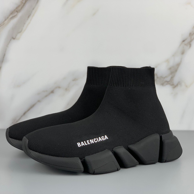Balenciaga Black Speed.2 Lt Knit Sole - 