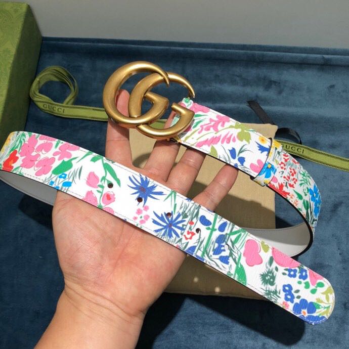 Gucci Flower Print Belt - 