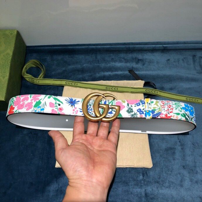 Gucci Flower Print Belt - 