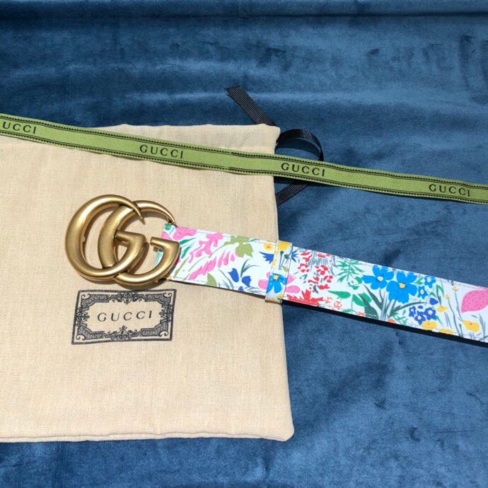 Gucci Flower Print Belt - 
